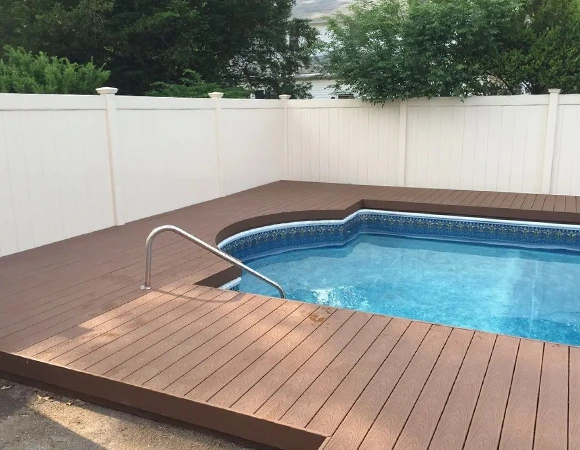 Custom Wood Pool Deck Installation in Seabrook Island